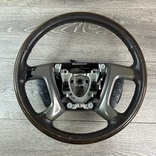 2007-2014 Escalade Yukon Denali Steering Wheel Black Leather Wood Oem 2007-2014 Escalade Yukon Denali Steering Wheel Black Leather Wood Oem