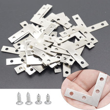 40 Pack Silver L Corner Brackets, 1.5X1.5Inch Small Decorative Iron Corner Brace