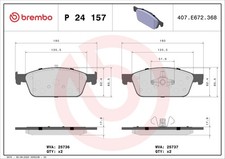 FOR BREMBO P 24 157 HAM PADS. PRZEDNIE FRONT TEVES FORD/FORD (CHANGANESE)/FORD AUS