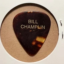 Chicago Bill Champlin 1991 Twenty 1 Concert Tour Vintage Guitar Pick in Tortoise