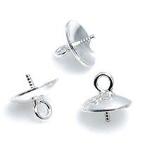 30pcs Adabele Real Sterling Silver Pendant Peg Pin Bail 5mm/0.2 Inch Cap