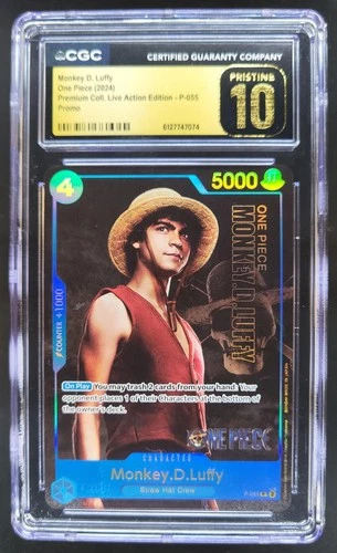 2024 ONE PIECE MONKEY D. LUFFY LIVE ACTION PROMO P-055 CGC 10 PRISTINE TL3