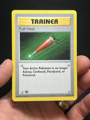 Pokémon TCG Full Heal 082/102 Base Set (Shadowless) 1st Edition MP