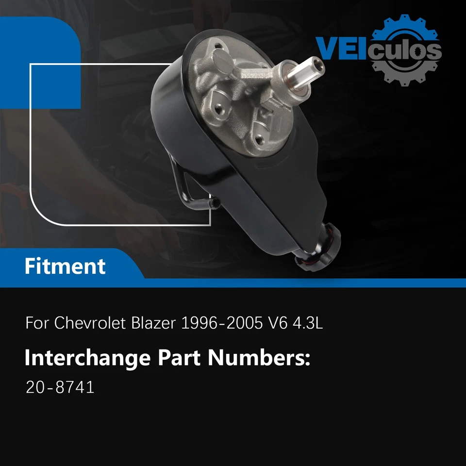 For Chevrolet 1996-2005 Blazer V6 4.3L power steering pump 20-8741 15066473 - Image 4 of 4
