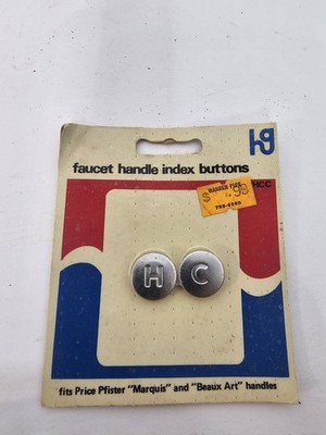gross faucet handle index buttons Hot Cold Buttons New Old Stock