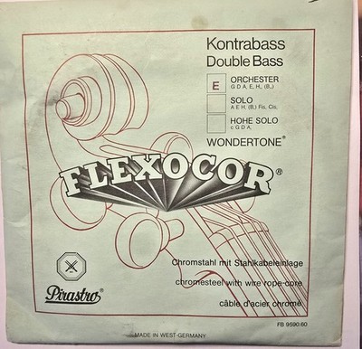 Pirastro Flexicor Double Bass E String Orchestral Tuning  NEW/ Old Stock