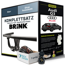 Für AUDI Q3 Typ F3B Anhängerkupplung starr +eSatz 7pol 06.2018-jetzt NEU AHK