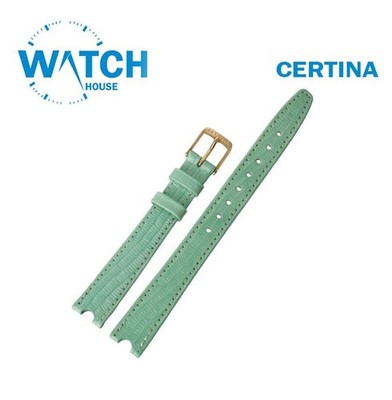 CERTINA Lederband - 12 mm mintgrünes Armband - für Damen - Schnalle CERTINA#C...