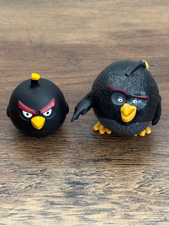 2 Angry Birds 2016 BOMB Black Bird Rovio Toy Figures Figurine App Video Game - Image 3 of 4