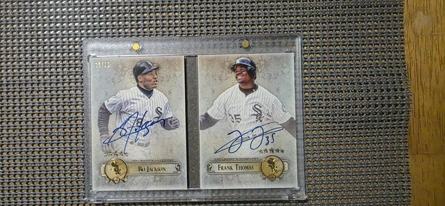2013 topps five star dual autograph book Frank Thomas/bo Jackson