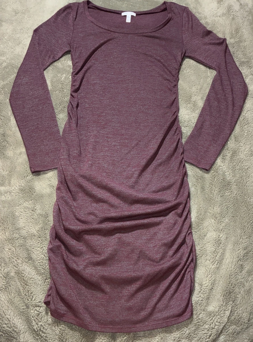 leith long sleeve bodycon dress Leith Olive Green Bodycon Midi Dress Long Sleeve Side Slit Size S