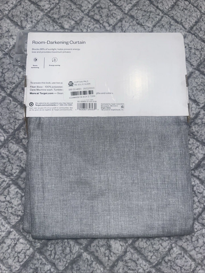42"x84" Room Darkening Curtain Gray Window Panel Room Essentials One Panel - Image 3 of 3