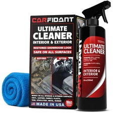 Interior Car Cleaner - Deep Cleans Seats Leather Fabric Plastic - 18oz