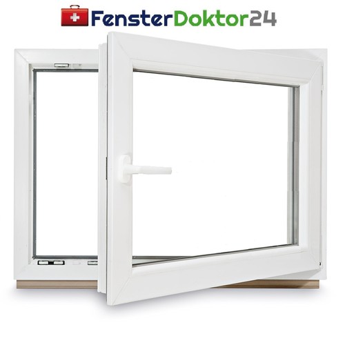 Test Kunststoff Fenster Einbruchschutz 500 mm 1 Flg. Dreh Kipp mit 2-3fach Gl... - Bild 1 von 1