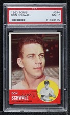 1963 Topps Don Schwall #344 PSA 7 2jq