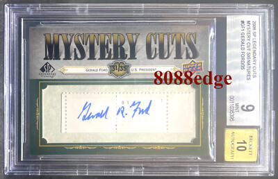 2008 MYSTERY CUTS AUTO: GERALD FORD #31/35 -38TH US PRESIDENT magasin BGS 9 AUTOGRAPH 10
