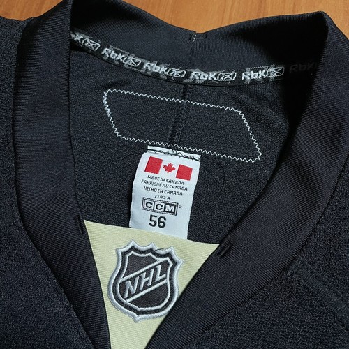 Reebok Edge Authentic Jordan Leopold Pittsburgh Penguins Jersey Black Home 56 - Picture 7 of 7
