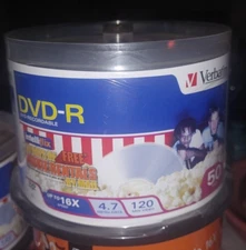 Verbatim 4.7GB 16X DVD-R 50 Pack DVD Disc Sealed and New