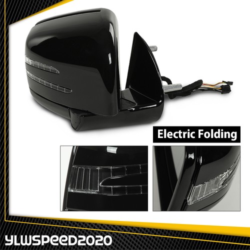 PASSENGER SIDE BLACK RIGHT MIRROR FIT FOR MERCEDES ML350 GL450 2010 2011 2012 - Picture 5 of 12