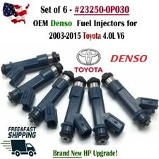 BRAND NEW OEM Denso 6Pcs HP Upgrade Fuel Injectors for 2003-2015 Toyota 4.0L V6