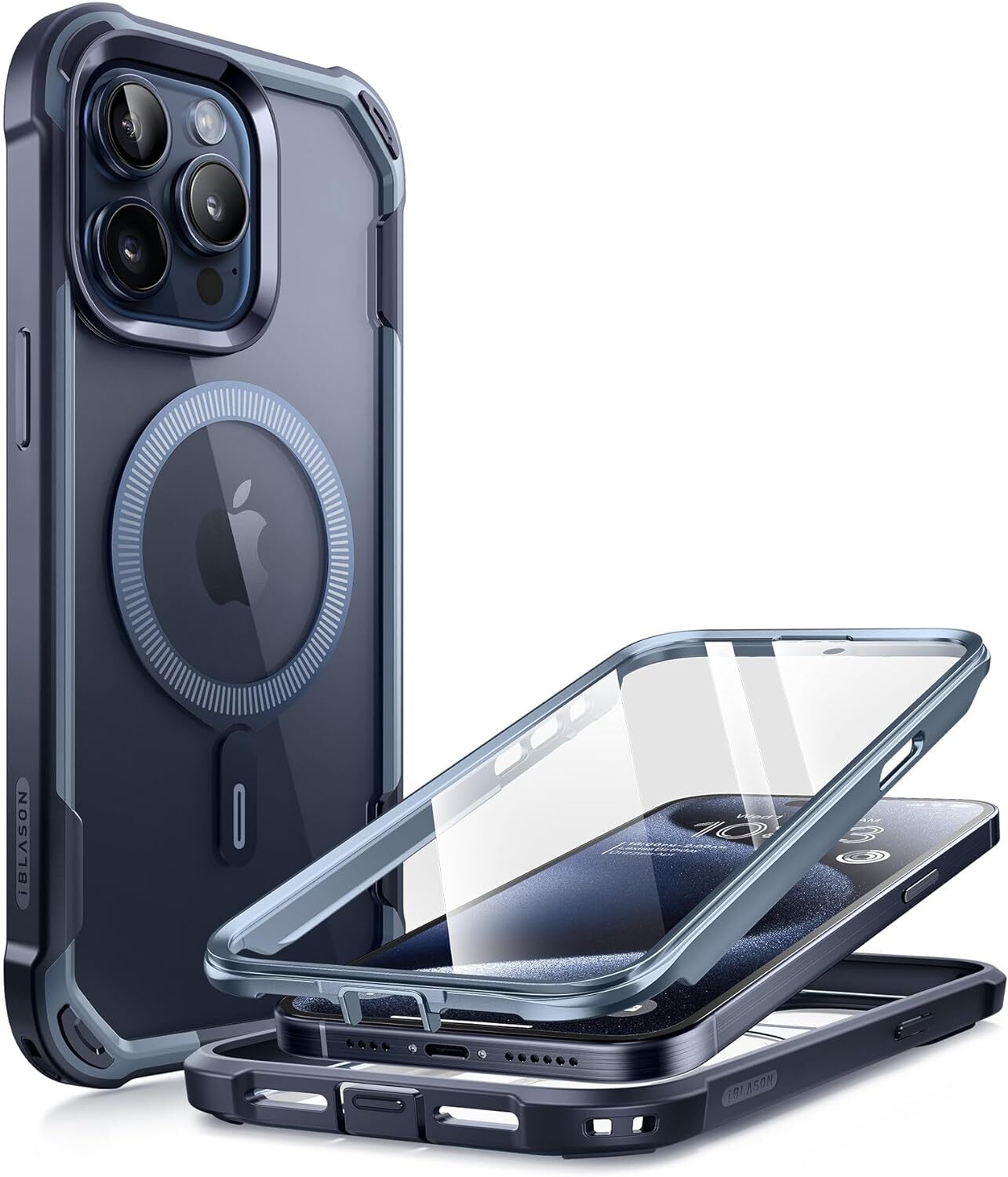 Ares Mag for iPhone 15 Pro Case, [Compatible with MagSafe] Dual Layer Rugged Cle