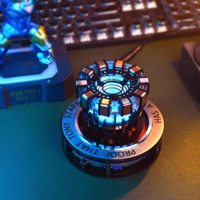Marvel cartoon Tony Stark Arc Reactor MK1/2 LED Model Magnetic Levitation Light