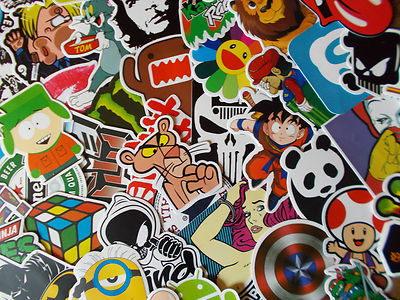 Sticker Decal Aufkleber 50-teiliges Set - Ideal für Stickerbomb, Laptop, Deko ..