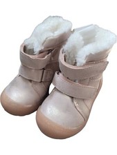 Cat Jack Toddler Girls Winter Boots Sz 7 Eli Faux Fur Shimmer Rose Gold Pink
