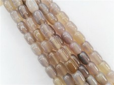 1 Strand 14x10mm Natural Gray Agate Barrel Spacer Loose Beads 15.5inch HH8851