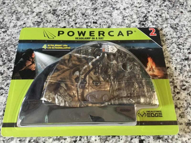 New Realtree Edge 2 Powercap Headlamp In A Hat featuring 4 Ultra Bright LED's