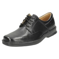 Clarks 'salute Free' Mens Black Leather Shoes With Active Air Wide H Fit Clarks 'salute Free' Mens Black Leather Shoes With Active Air Wide H Fit