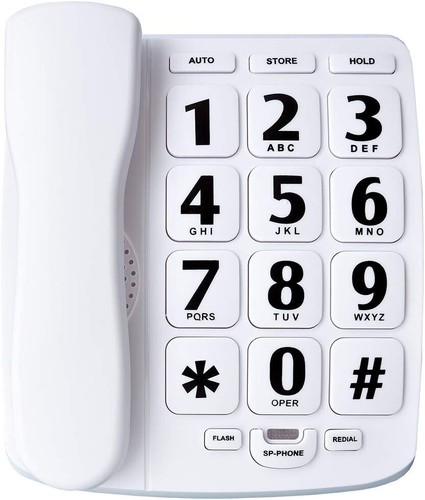 Big Button Phone for Elderly, J-P02 Amplified Phones for Hearing Impaired Aid... - 第 2/8 張圖片