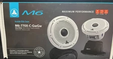 JL Audio Marine 7.7" Speakers 2-Way 200w M6-770X-C-GwGw White Classic Grilles -2