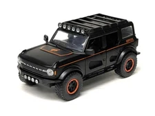 2021 Ford Bronco Custom Matte Black Diecast 1:24 Scale Model - Jada 34287-TS