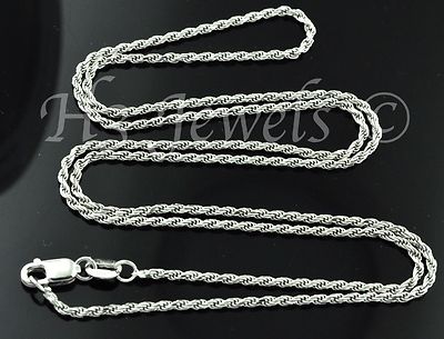 4.50 grams 14k solid white gold rope 