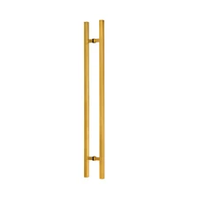 Door Pull, Entry Door Handle Square ‘H’ Type – 24" PVD Gold