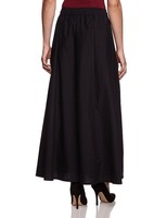 Long Medieval Skirt - Cotton - Women's Accessory - Black - S/m Long Medieval Skirt - Cotton - Women's Accessory - Black - S/m
