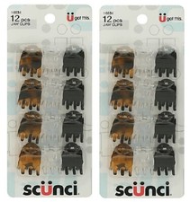 2 Pack- Scunci Jaw Clips Value Pack, 12 count