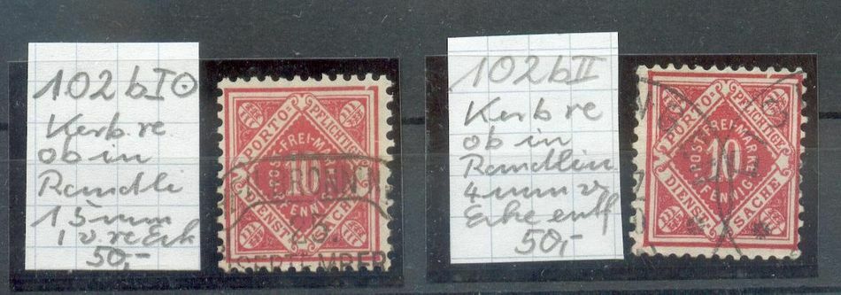 Württemberg 102I+II Gest Luxury (C1175