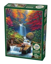 Mystic Falls in Autumn 1000 Piece Jigsaw Puzzle Cobble Hill New
