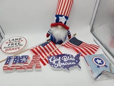 Patriotic Decor Home American Wall Hanging Flag freedom Red White Blue Uncle Sam