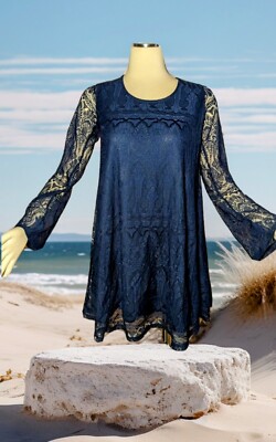 chinese dress ladies Altar'd State Short Sleeve Embroidered Sheer Boho Lace Catania Maxi Dr –  Baystate Boutique & Consignment main image 0