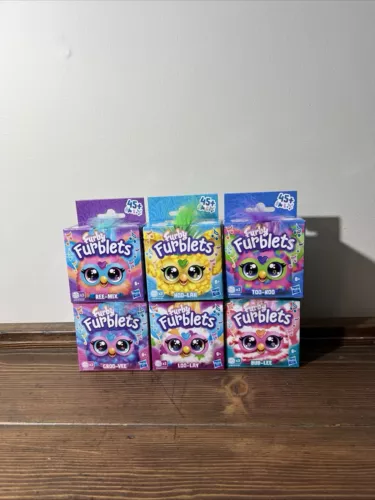 Furby Furblets Mini Electronic Plush Toys Complete Set of 6 NEW!