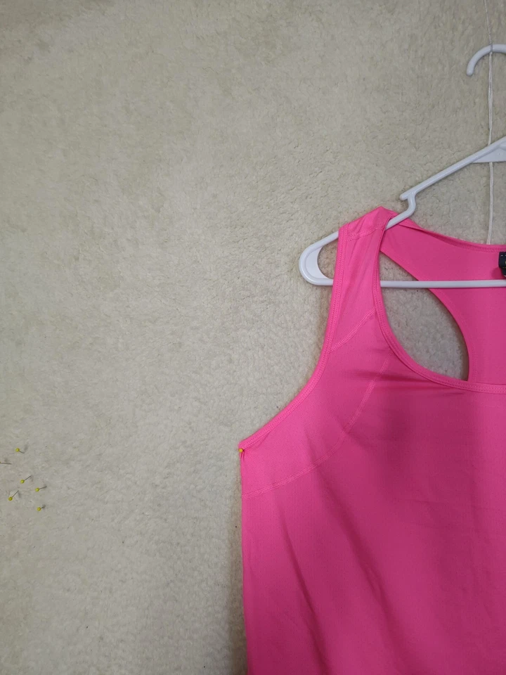 Regata feminina Xersion top 0X rosa mistura poli stretch desempenho racerback fit - Imagem 2 de 4