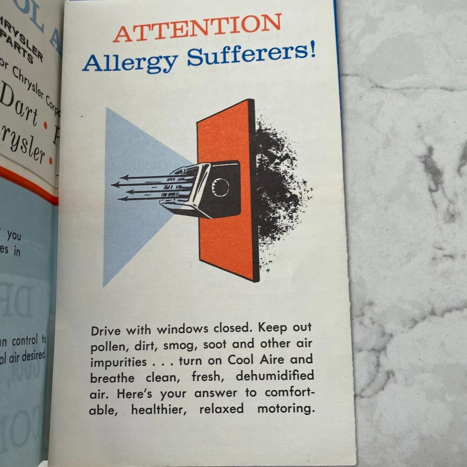 Chrysler Cool Air Conditioning For Dart Valiant Dodge Imperial Print Ad Folder - Image 2 of 4