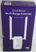 Obro AV360 White Dual Band Wi Fi Range Extender Booster 2.4ghz  5ghz SW-02