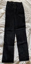 Vintage Roper Cowgirl Black Jeans Girls Sz. 3/4 Made In USA High Waist Cool