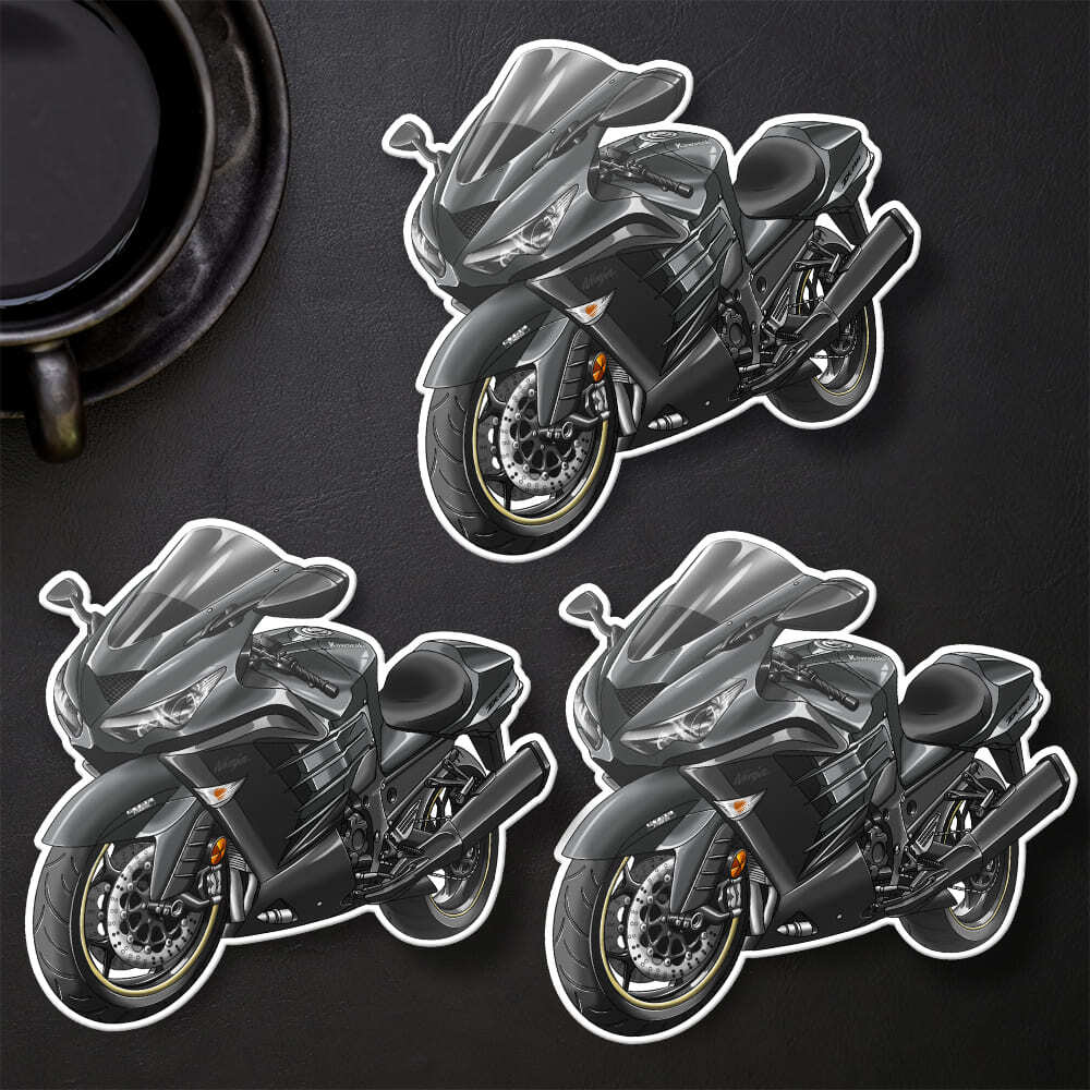 グッズ かき ZX14R Stickers - Set of 3 KissCut Motorcycle Decals for