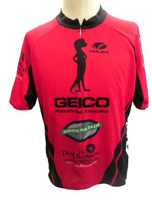 Maillot Cycliste Voler Homme 2XL - Geico 2013 - Rouge - 100% Polyester - Occasion