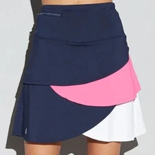 GGBLUE LUXE SPORT YAYA GOLF PULL ON LAYERED SKORT 18” SIZE XXL ZIPPERED POCKETS